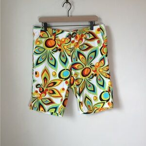 Loudmouth Women's Floral Shorts - Yellow, Orange, Green